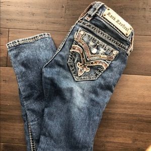 24 Klandi straight legged rock revival jeans